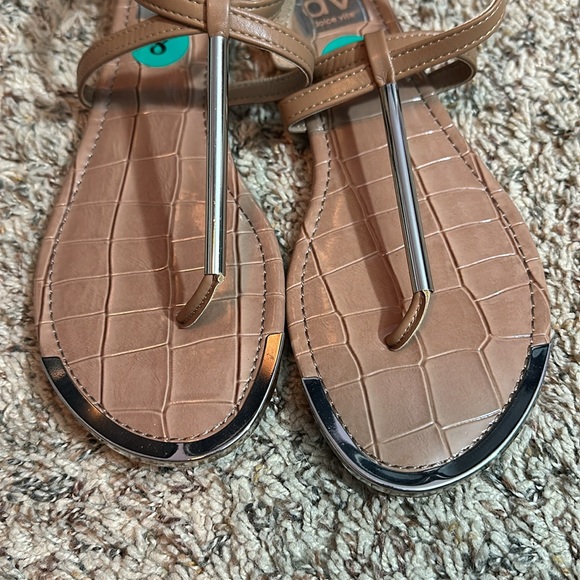 Taupe/Silver sandals - Picture 3 of 6